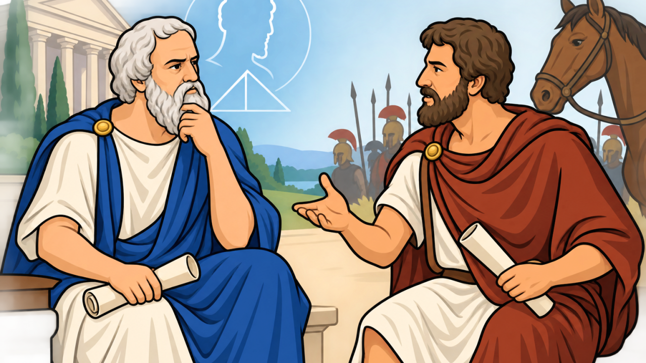 Plato and Xenophon in conversation