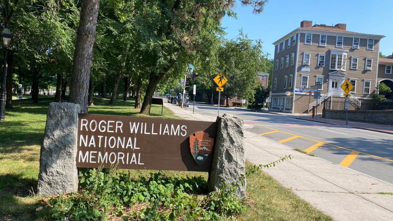 Roger Williams National Memorial sign